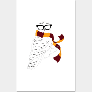 Hipster Snowy Owl Posters and Art